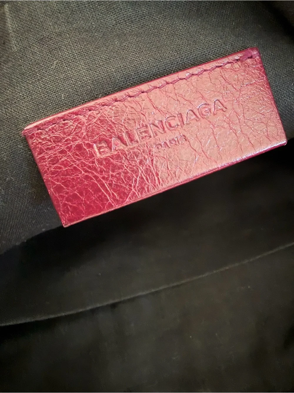 Balenciaga Deep Wine Leather Zip Clutch - Picture 4 of 16